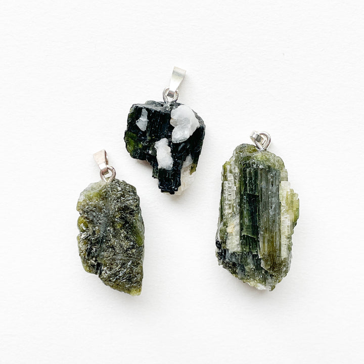 toermalijn groen verdeliet premium edelsteen hanger 925 sterling zilver