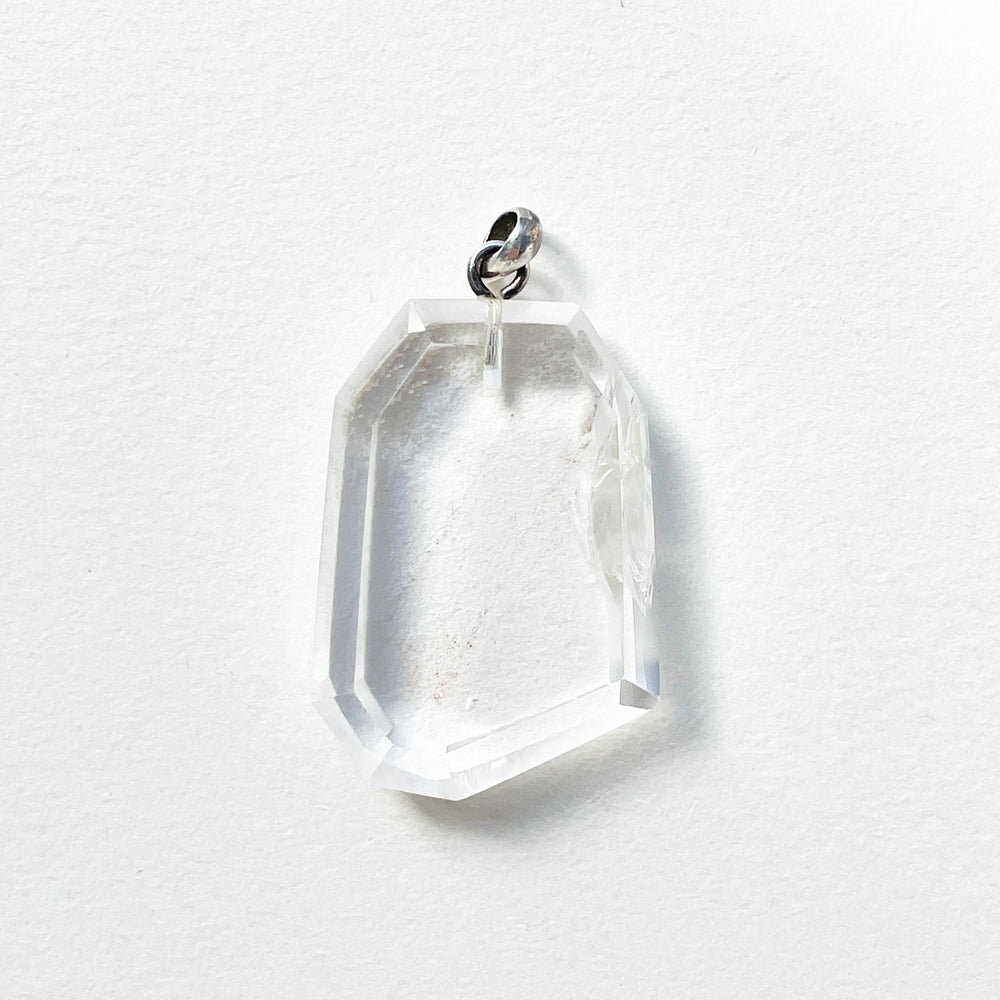bergkristal transparante edelsteen hanger juweel sieraad 925 sterling echt zilver