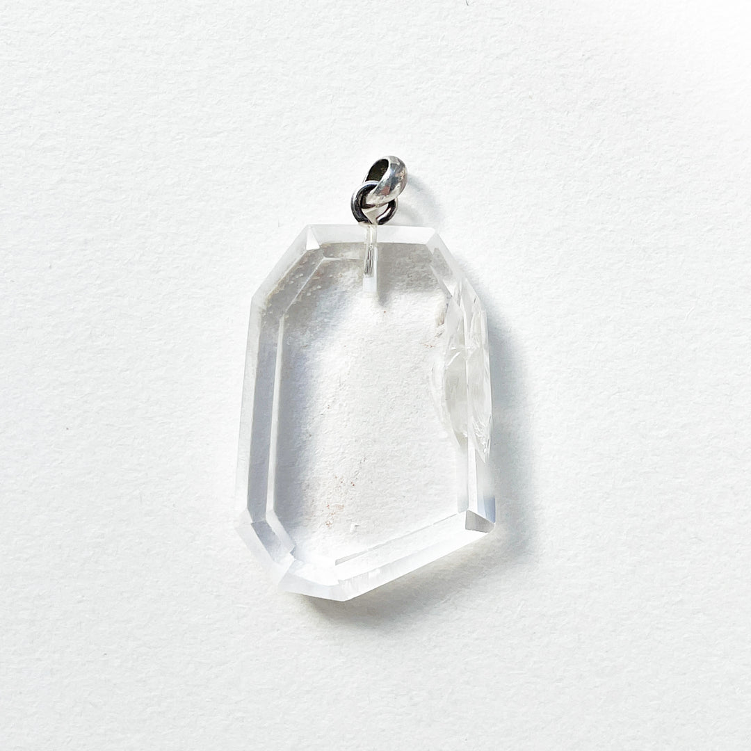 bergkristal transparante edelsteen hanger juweel sieraad 925 sterling echt zilver