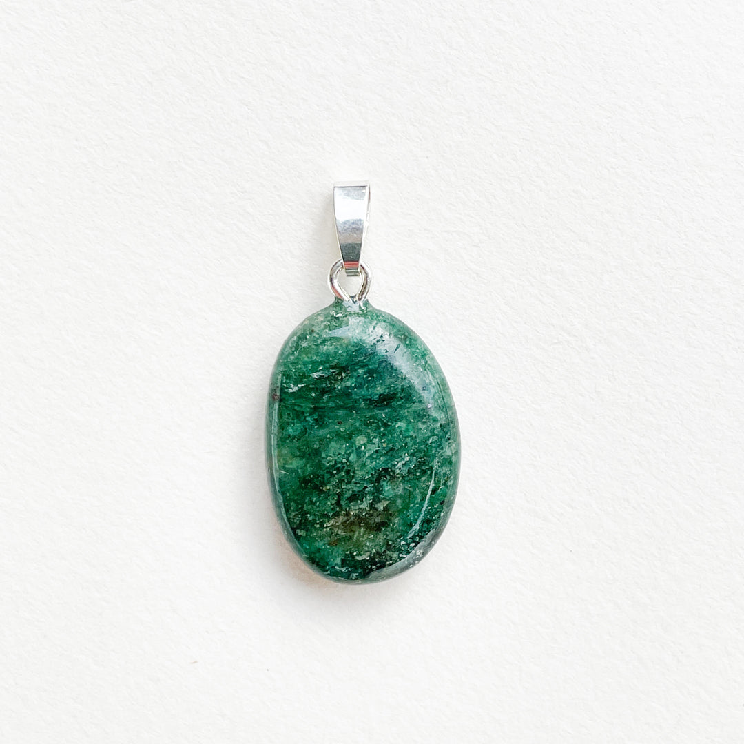 fuchsiet groene hanger 925 sterling zilver edelstenen mineralen edelsteenhanger sieraden