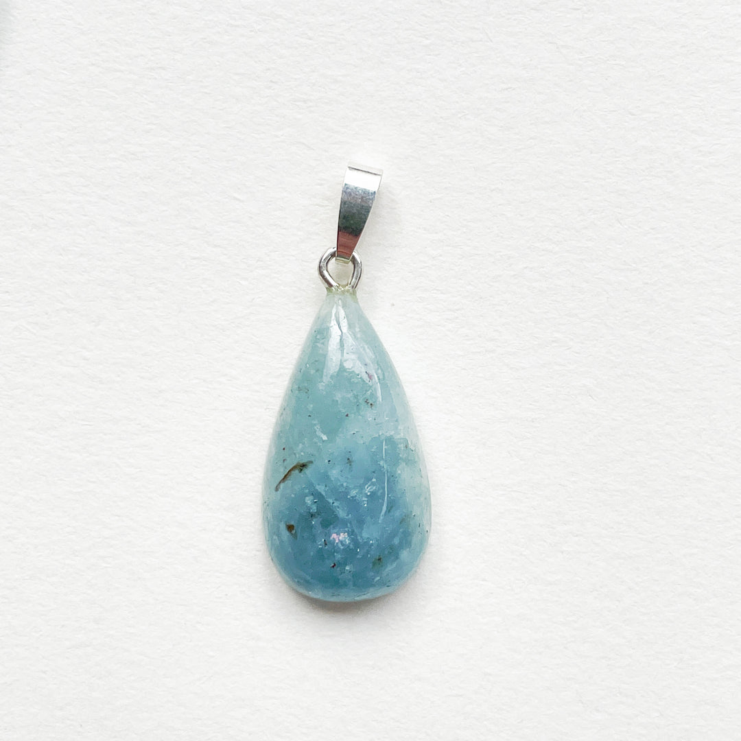 aquamarijn blauwe premium hanger 925 sterling zilver edelstenen mineralen edelsteenhanger sieraden juwelen