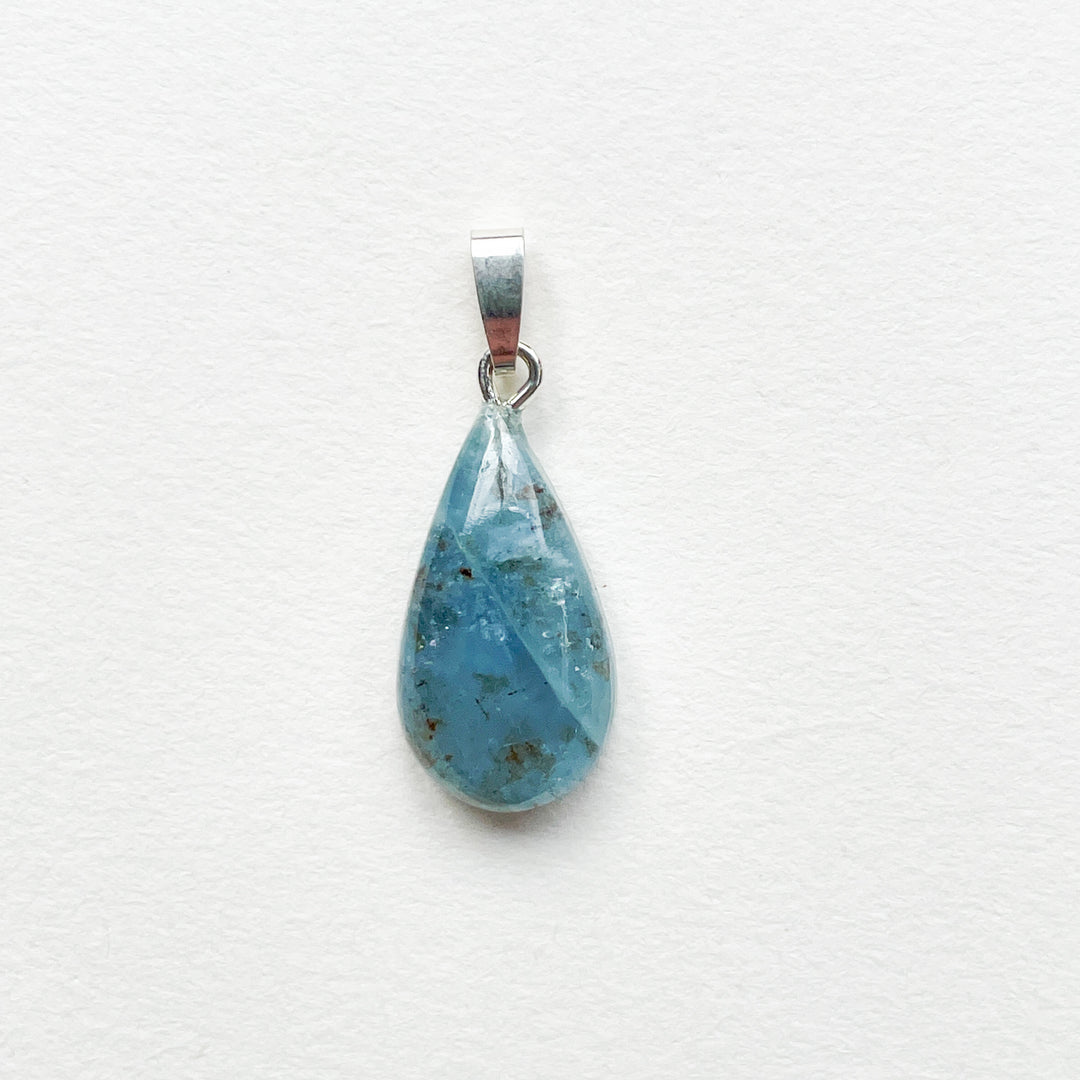 aquamarijn blauwe premium hanger 925 sterling zilver edelstenen mineralen edelsteenhanger sieraden juwelen