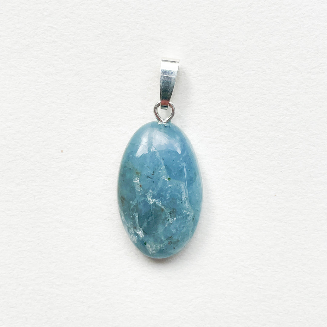 aquamarijn blauwe premium hanger 925 sterling zilver edelstenen mineralen edelsteenhanger sieraden juwelen