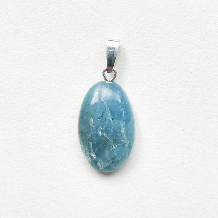 aquamarijn blauwe premium hanger 925 sterling zilver edelstenen mineralen edelsteenhanger sieraden juwelen
