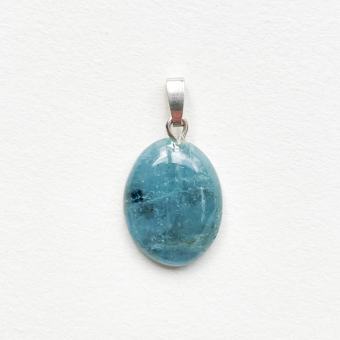 aquamarijn blauwe premium hanger 925 sterling zilver edelstenen mineralen edelsteenhanger sieraden juwelen