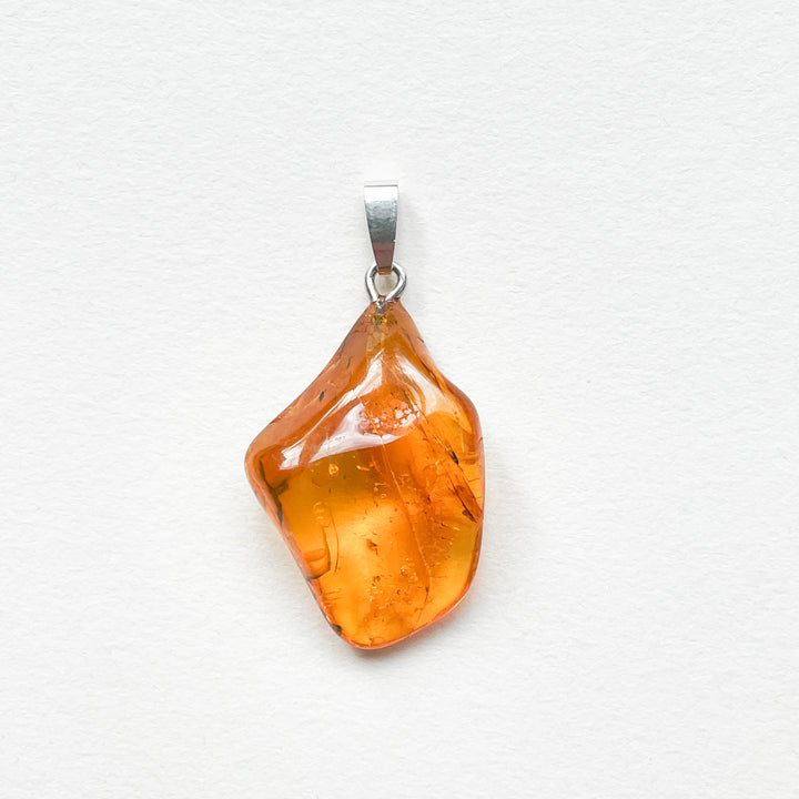 amber barnsteen gele oranje edelsteen hanger 925 sterling zilver echt