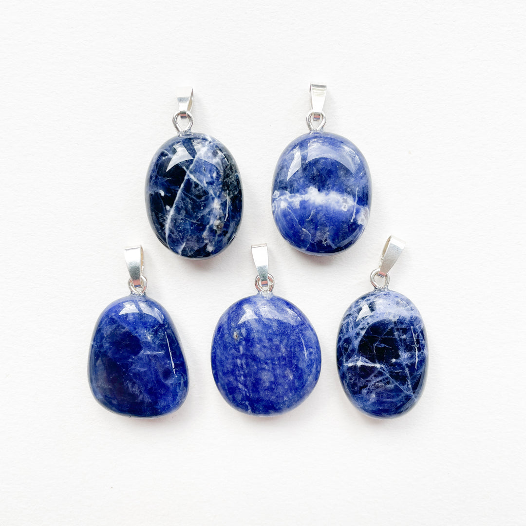 sodaliet blauwe edelsteen hanger 925 sterling zilver echt