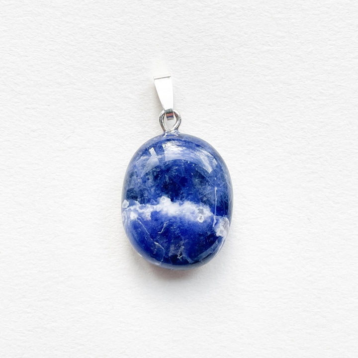 sodaliet blauwe edelsteen hanger 925 sterling zilver echt
