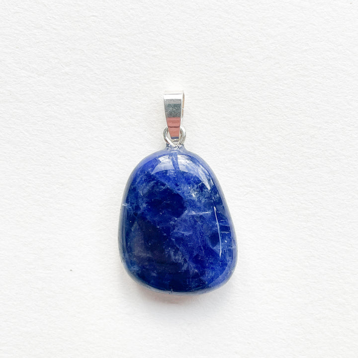 sodaliet blauwe edelsteen hanger 925 sterling zilver echt