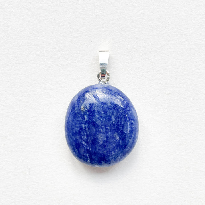 sodaliet blauwe edelsteen hanger 925 sterling zilver echt