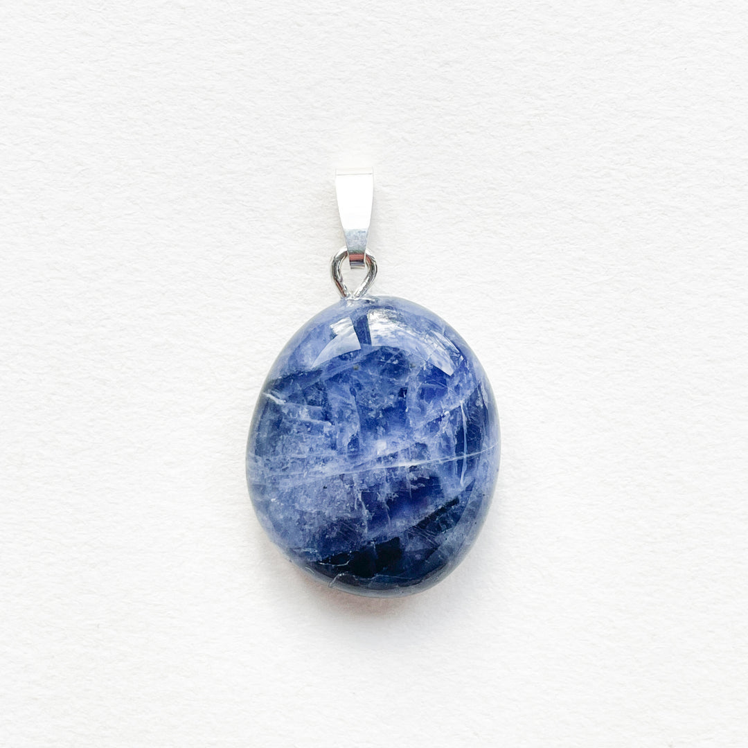 sodaliet blauwe edelsteen hanger 925 sterling zilver echt