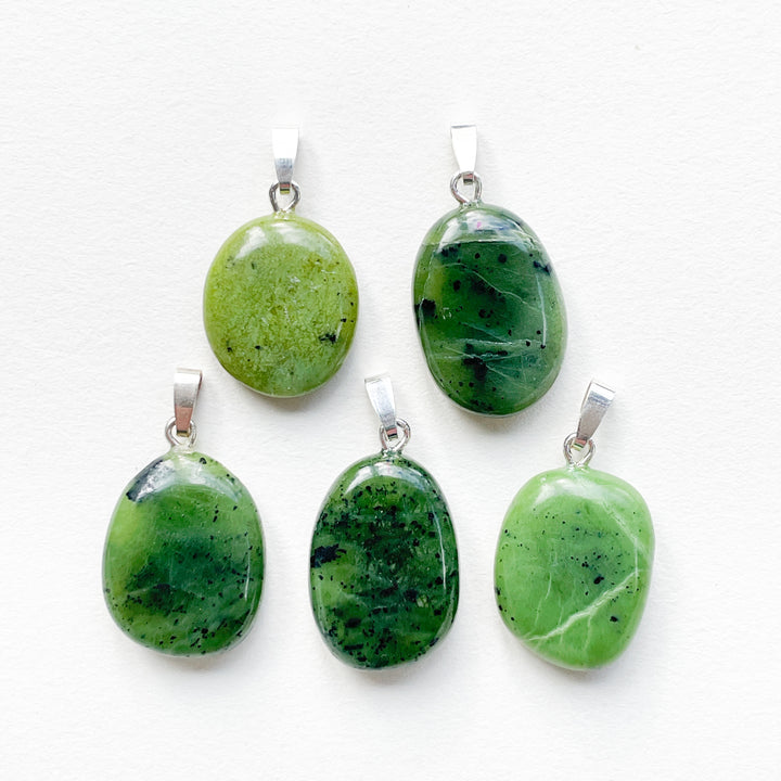 jade nefriet groene edelsteen hanger 925 sterling zilver echt