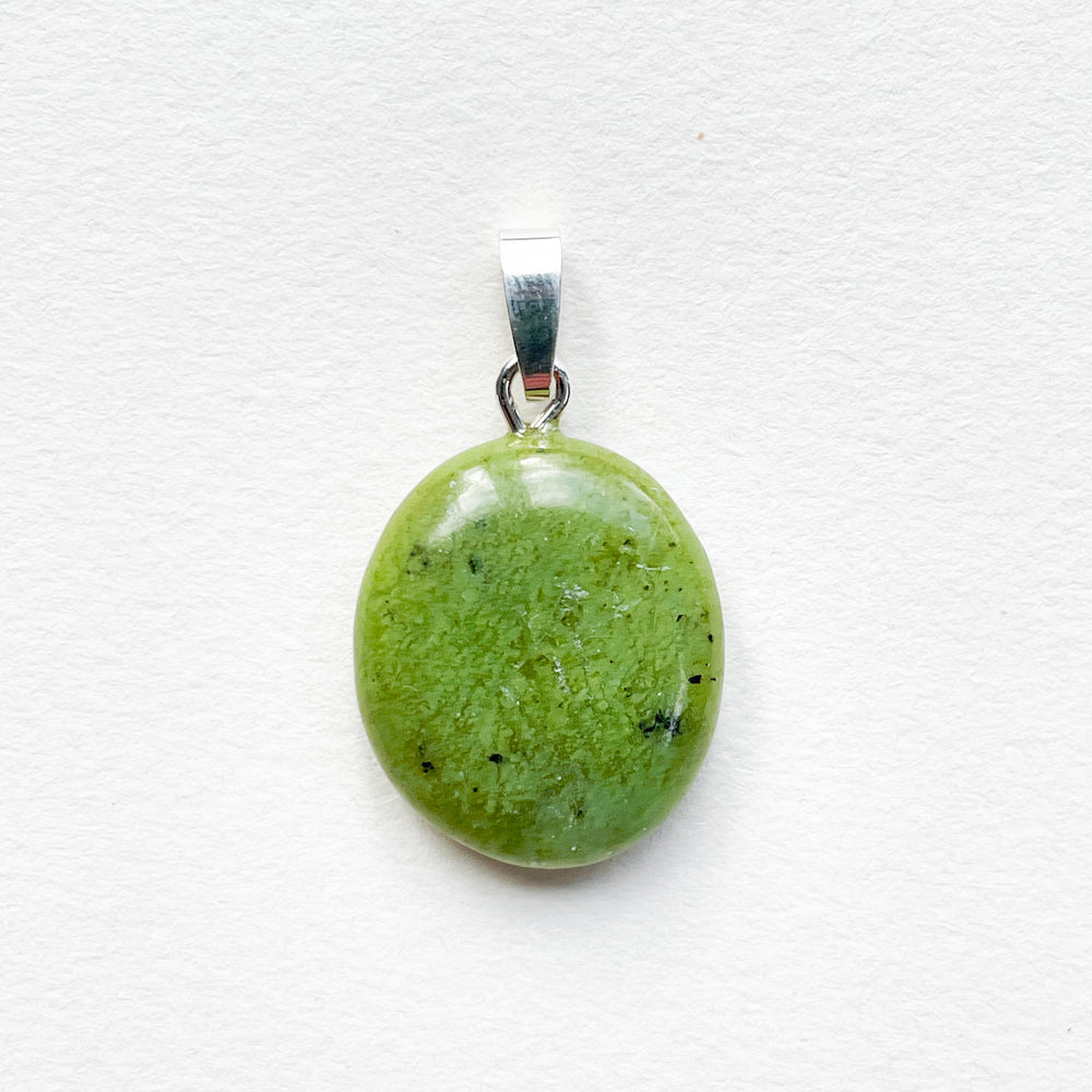 jade nefriet groene edelsteen hanger 925 sterling zilver echt
