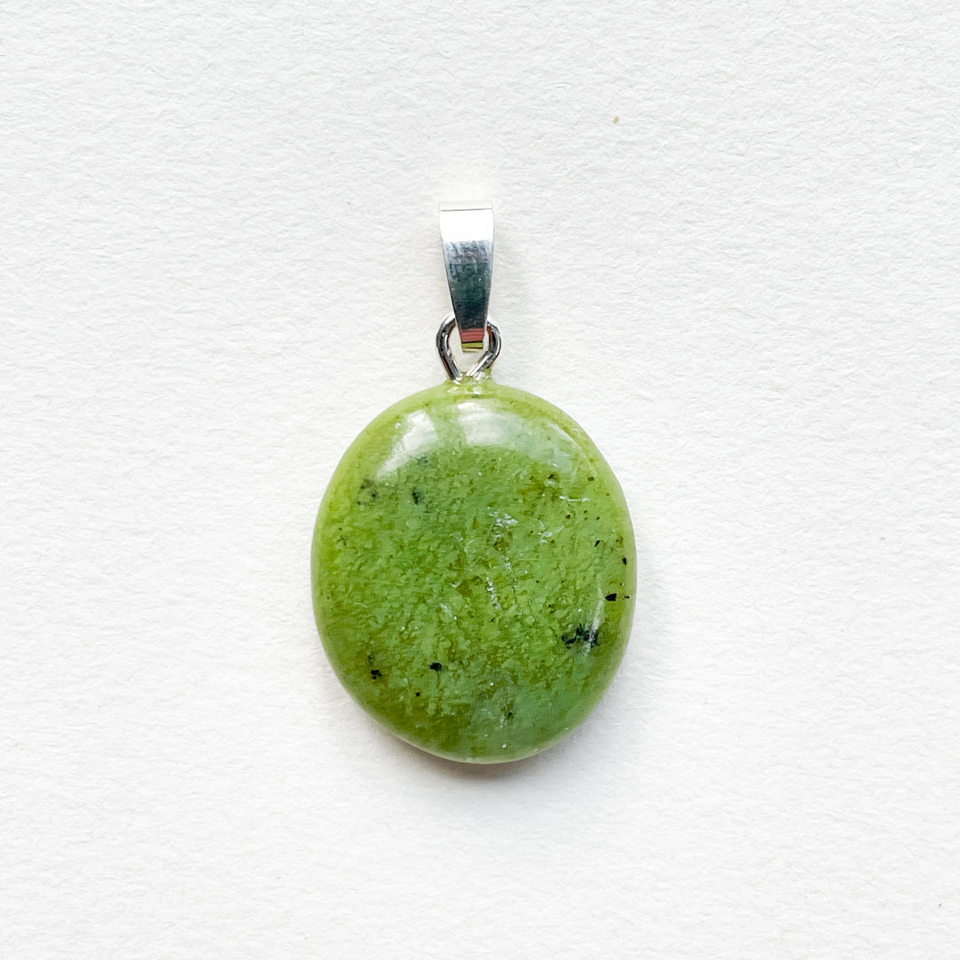 jade nefriet groene edelsteen hanger 925 sterling zilver echt