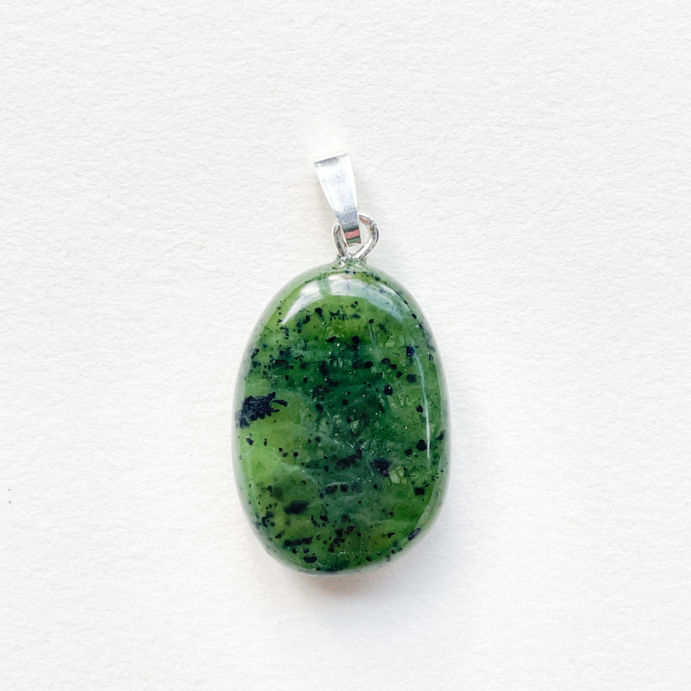 jade nefriet groene edelsteen hanger 925 sterling zilver echt
