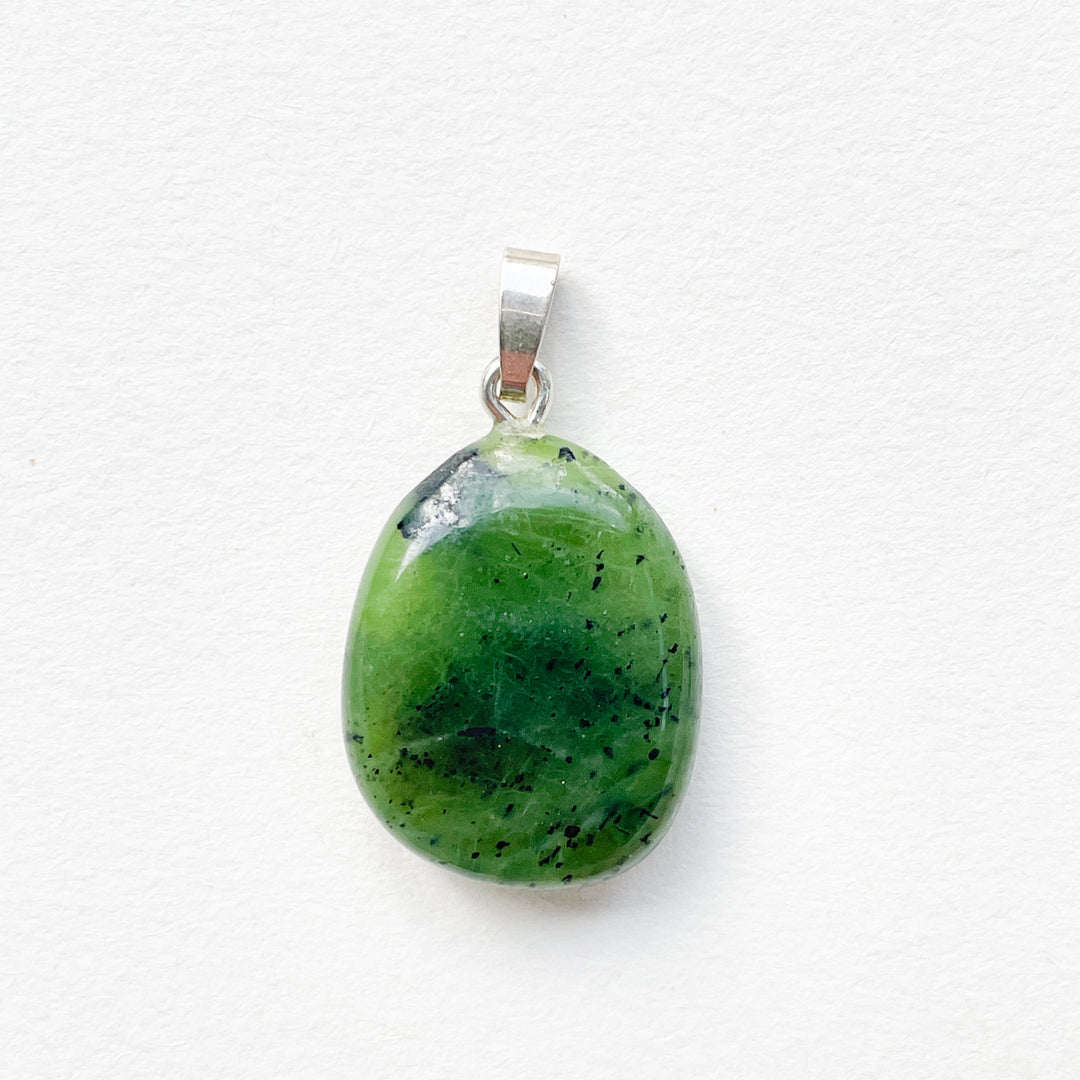 jade nefriet groene edelsteen hanger 925 sterling zilver echt