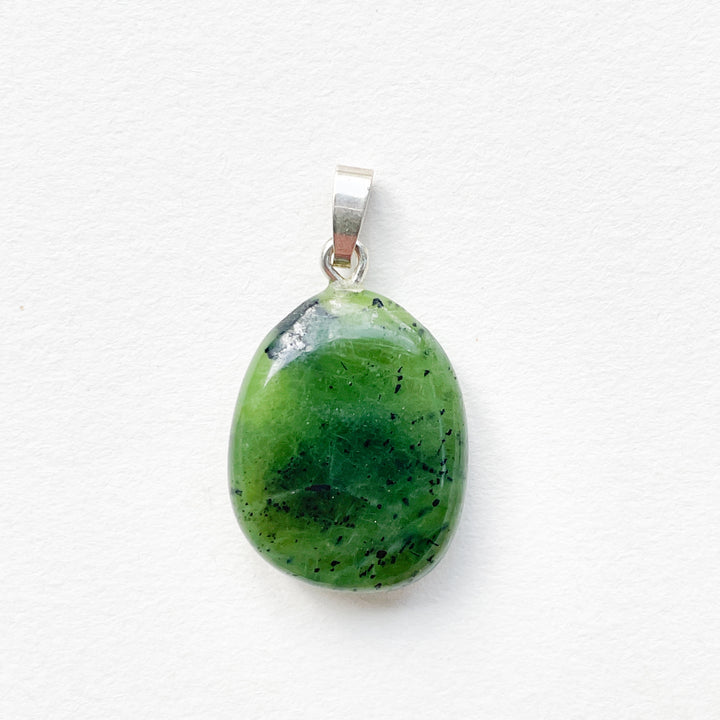 jade nefriet groene edelsteen hanger 925 sterling zilver echt