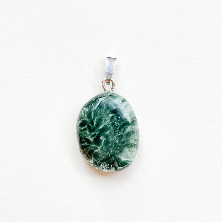 serafiniet groene edelsteen hanger 925 sterling zilver echt