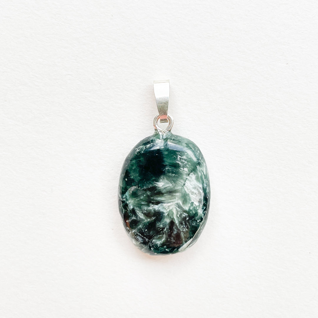 serafiniet groene edelsteen hanger 925 sterling zilver echt