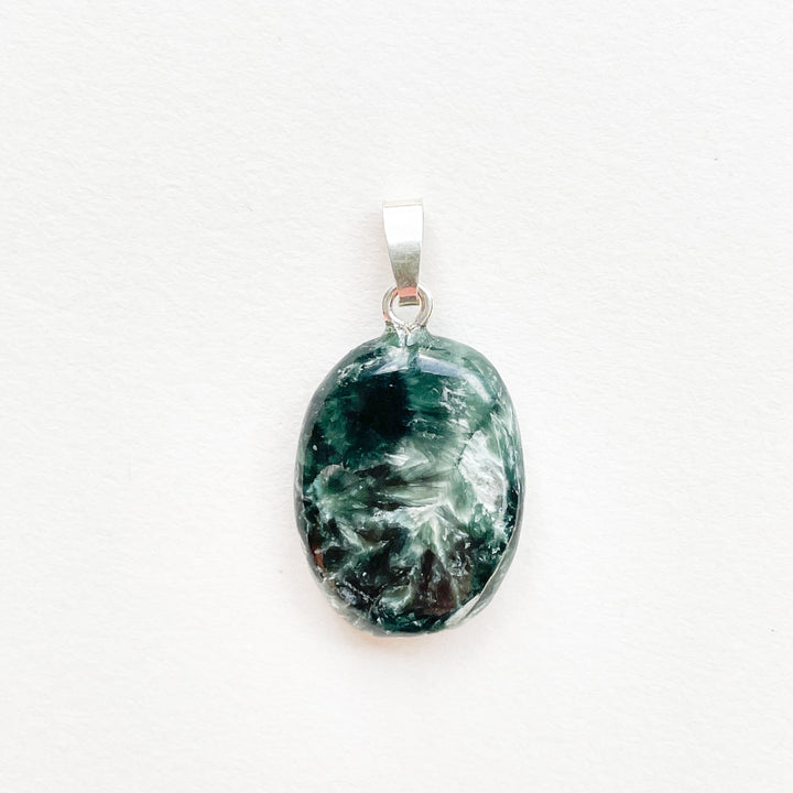 serafiniet groene edelsteen hanger 925 sterling zilver echt