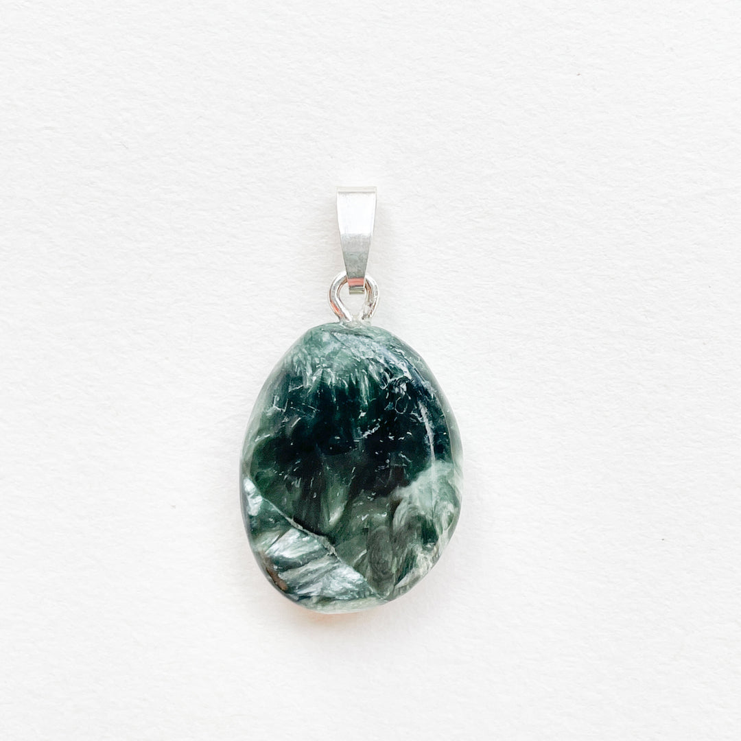 serafiniet groene edelsteen hanger 925 sterling zilver echt