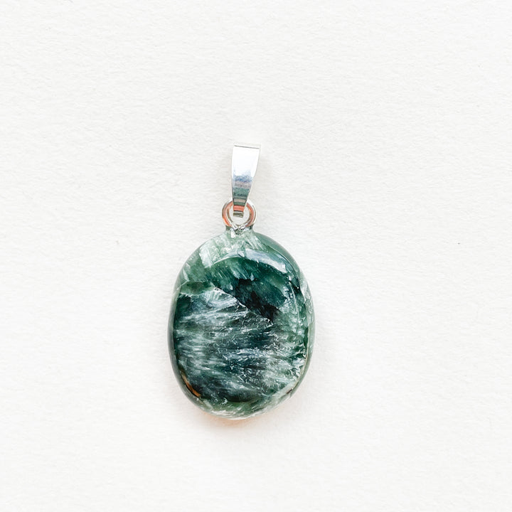 serafiniet groene edelsteen hanger 925 sterling zilver echt