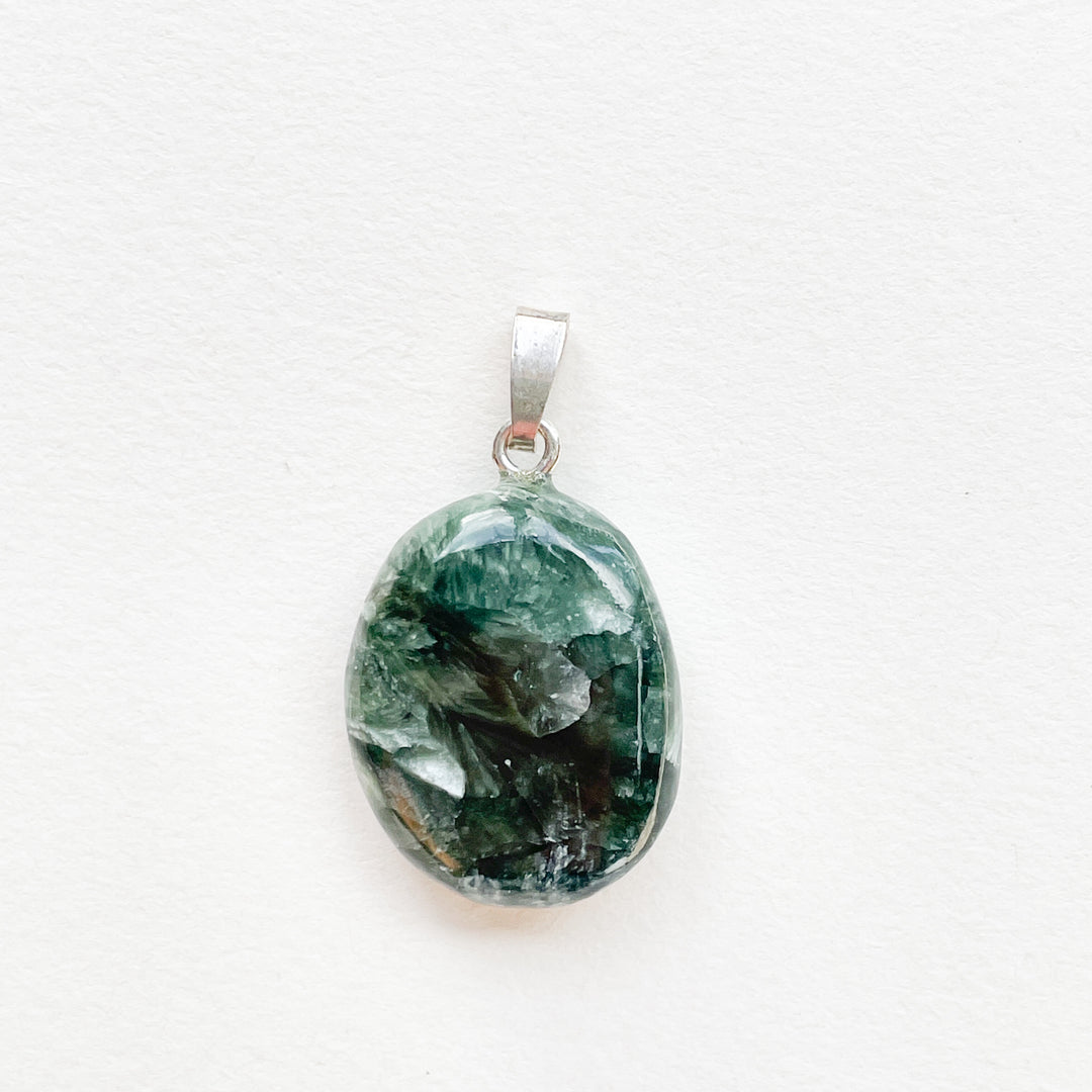 serafiniet groene edelsteen hanger 925 sterling zilver echt