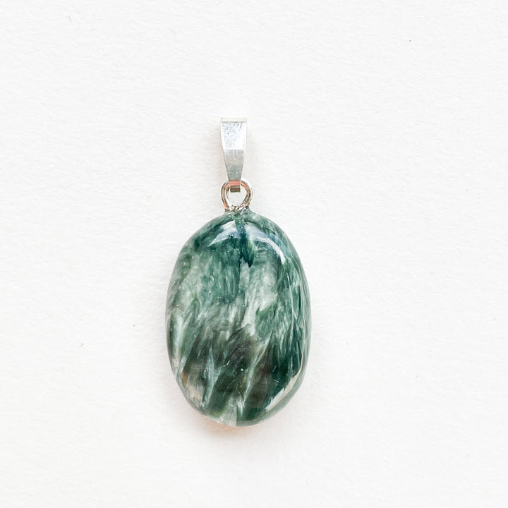 serafiniet groene edelsteen hanger 925 sterling zilver echt