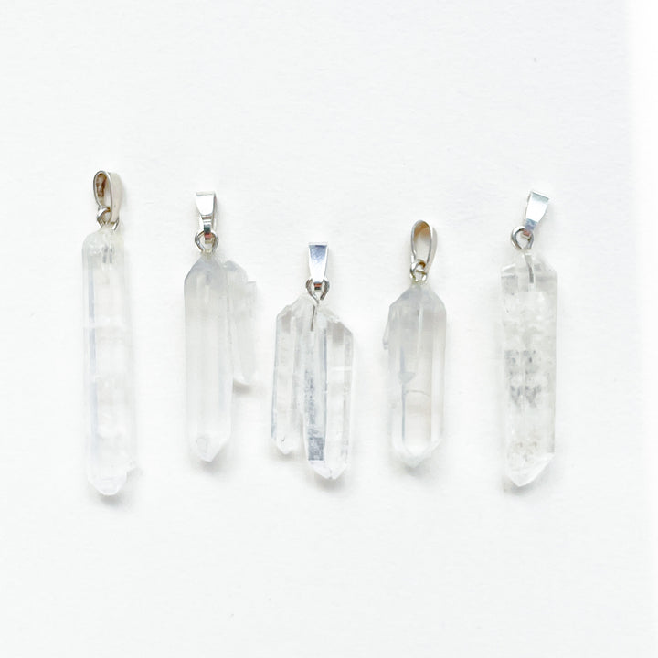 Bergkristal transparante edelsteen hanger 925 sterling echt zilver