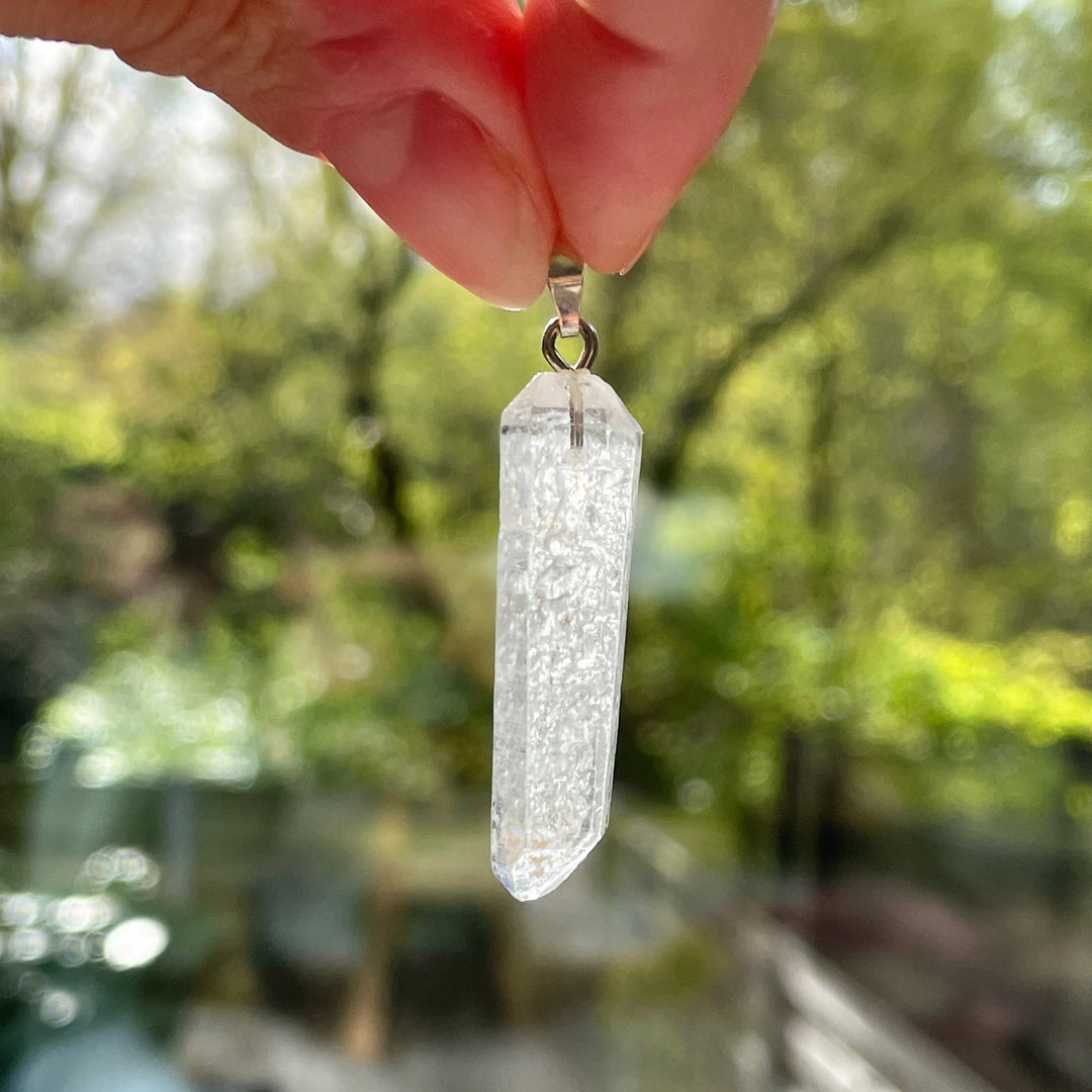 bergkristal edelsteen hanger juweel sieraad 925 sterling echt zilver