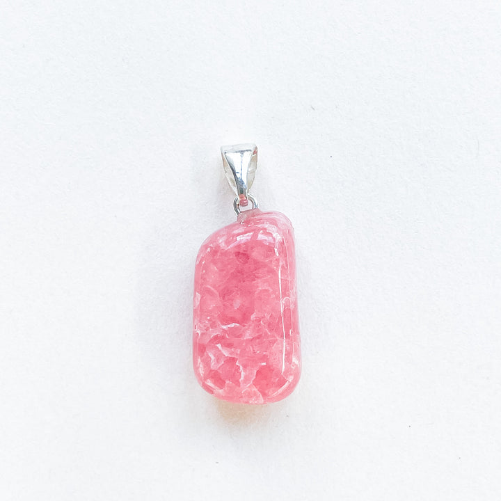 rhodochrosiet roze edelsteen hanger 925 sterling echt zilver 