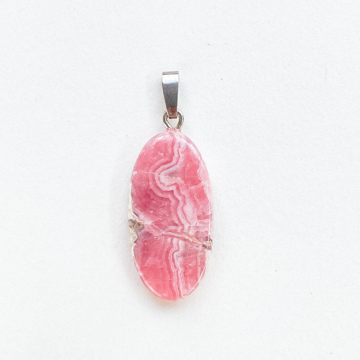 rhodochrosiet roze edelsteen hanger 925 sterling echt zilver 