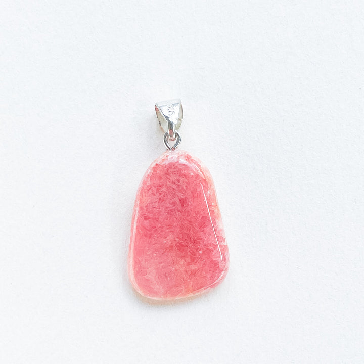rhodochrosiet roze edelsteen hanger 925 sterling echt zilver 