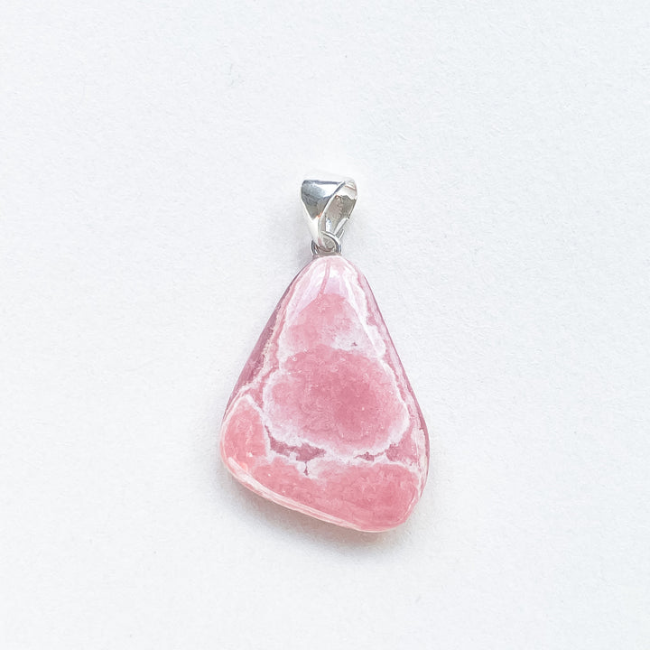 rhodochrosiet roze edelsteen hanger 925 sterling echt zilver 