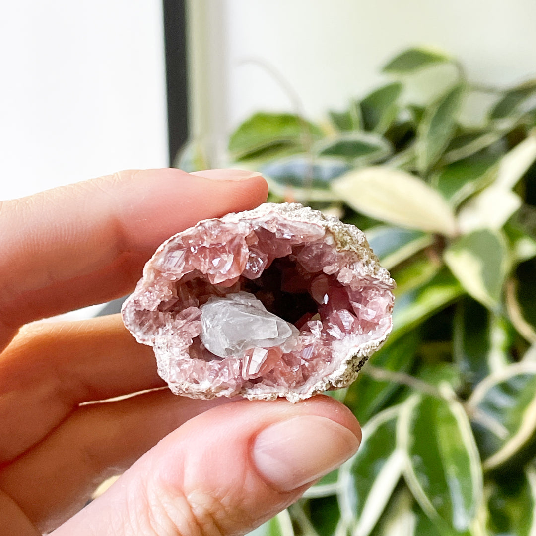 Roze amethist patagonie ruwe steen brok edelstenen mineralen 