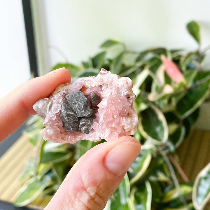Roze amethist patagonie ruwe steen brok edelstenen mineralen 