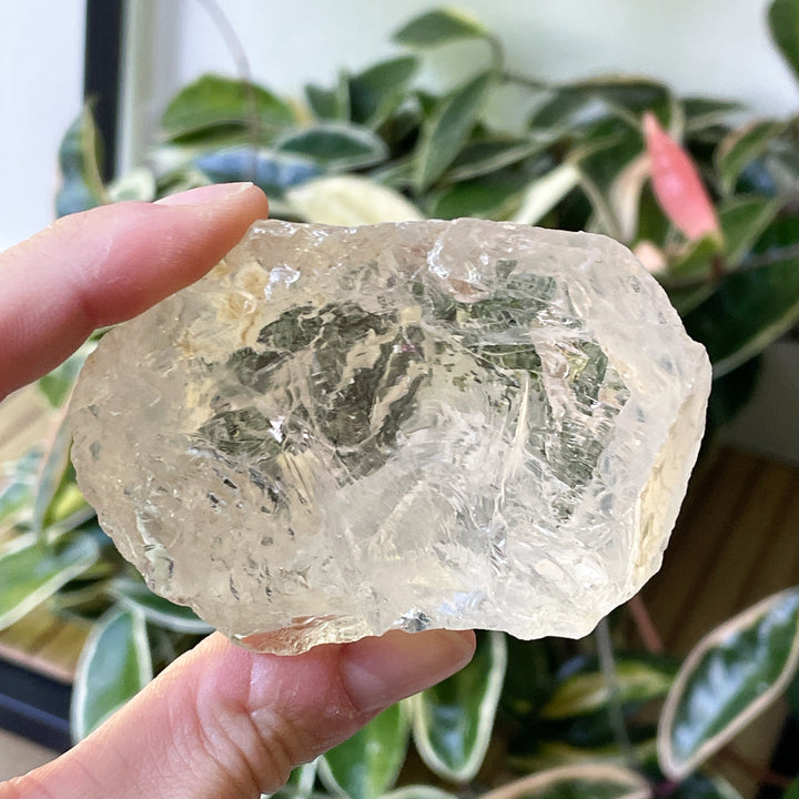 Citrien zachtgele naturel ruwe brok steen edelsteen mineraal