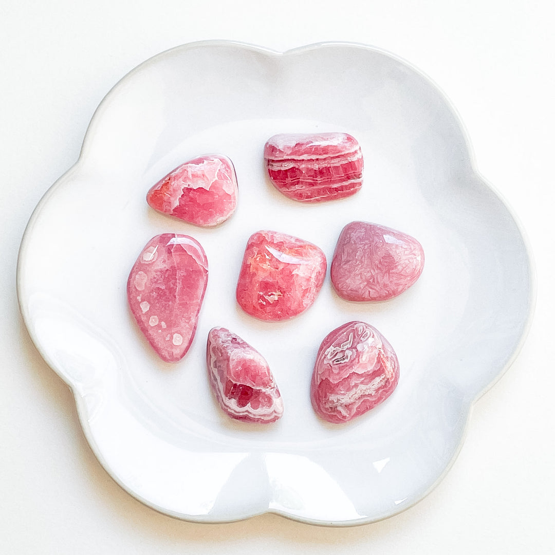rhodochrosiet roze edelsteen trommelsteen knuffelsteen