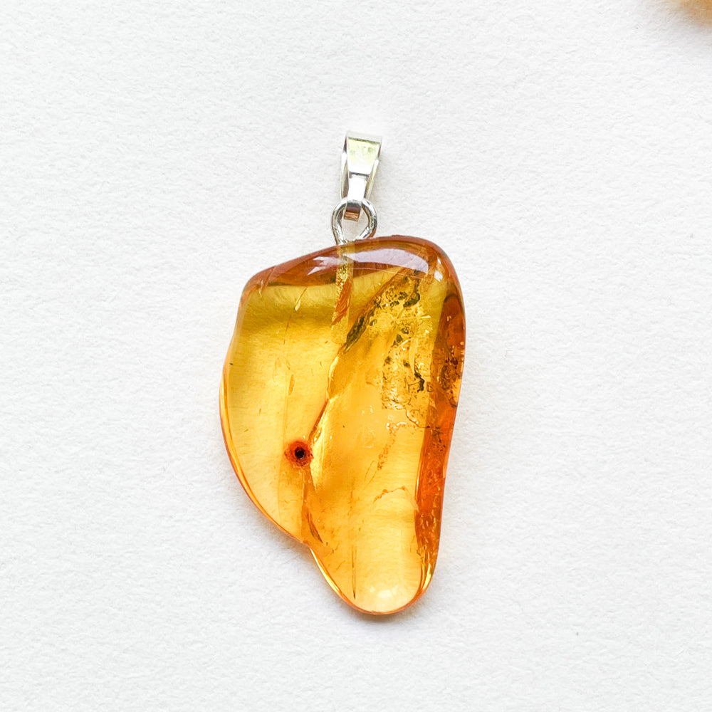 amber barnsteen gele fossiel hars premium hanger 925 sterling zilver edelstenen mineralen edelsteenhanger sieraden juwelen