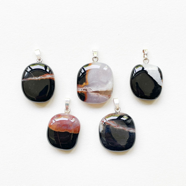 sardonyx onyx sard zwart wit bruin edelsteen hanger edelstenen sieraden juwelen 925 sterling echt zilver