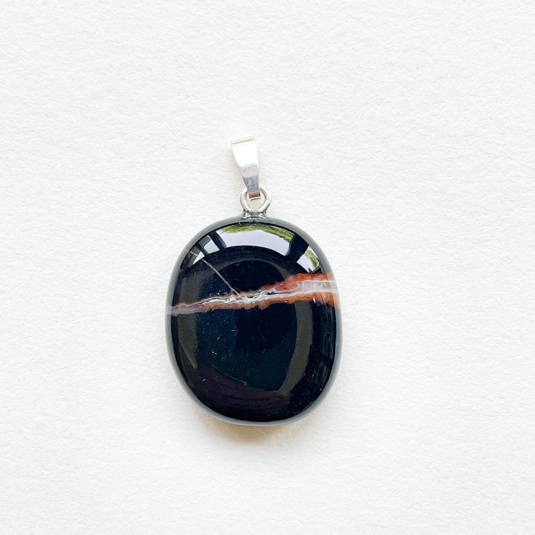 sardonyx onyx sard zwart wit bruin edelsteen hanger edelstenen sieraden juwelen 925 sterling echt zilver