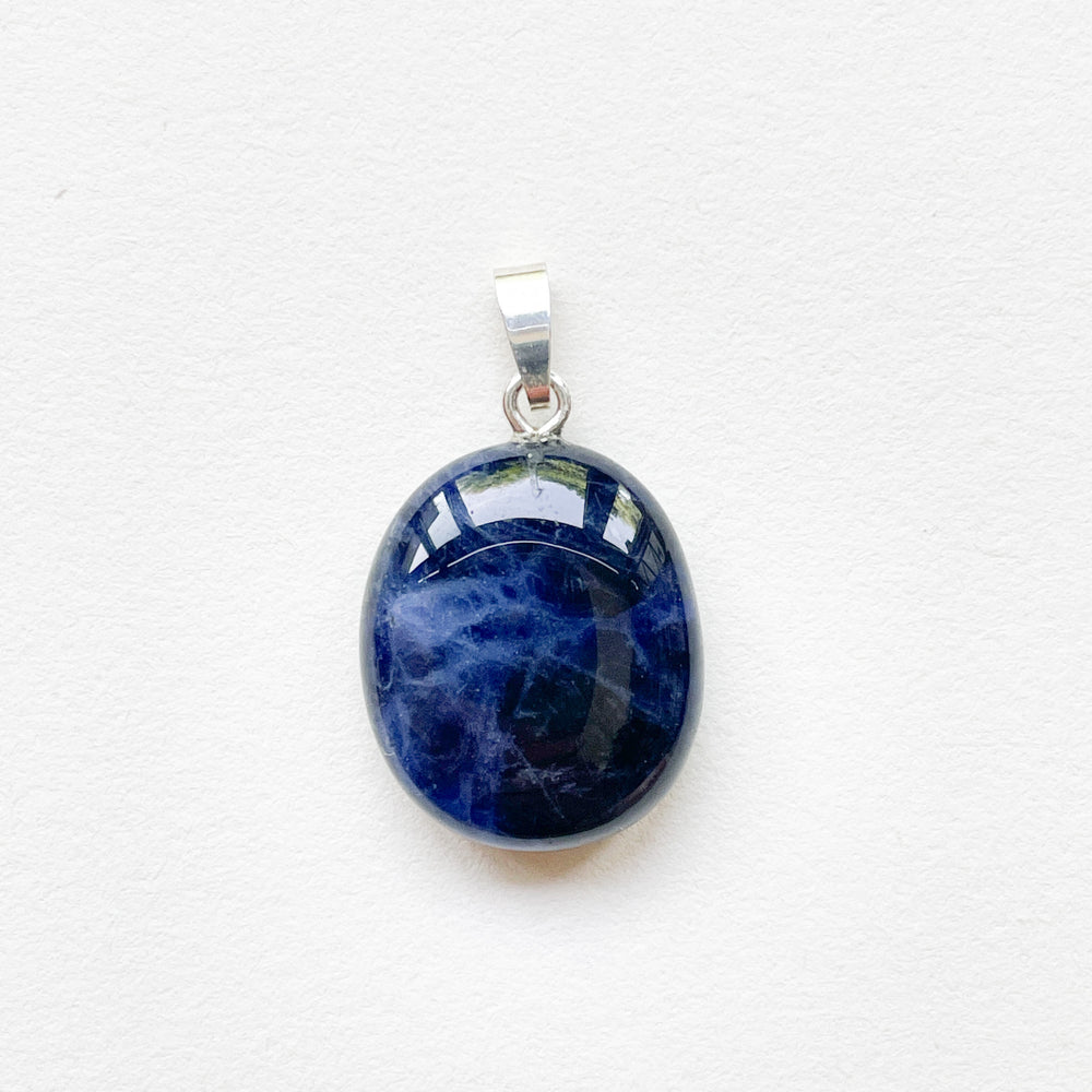 sodaliet blauwe edelsteen hanger 925 sterling zilver sieraden edelstenen juwelen