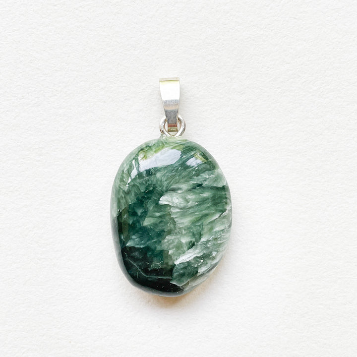serafiniet groene edelsteen hanger 925 sterling zilver sieraden