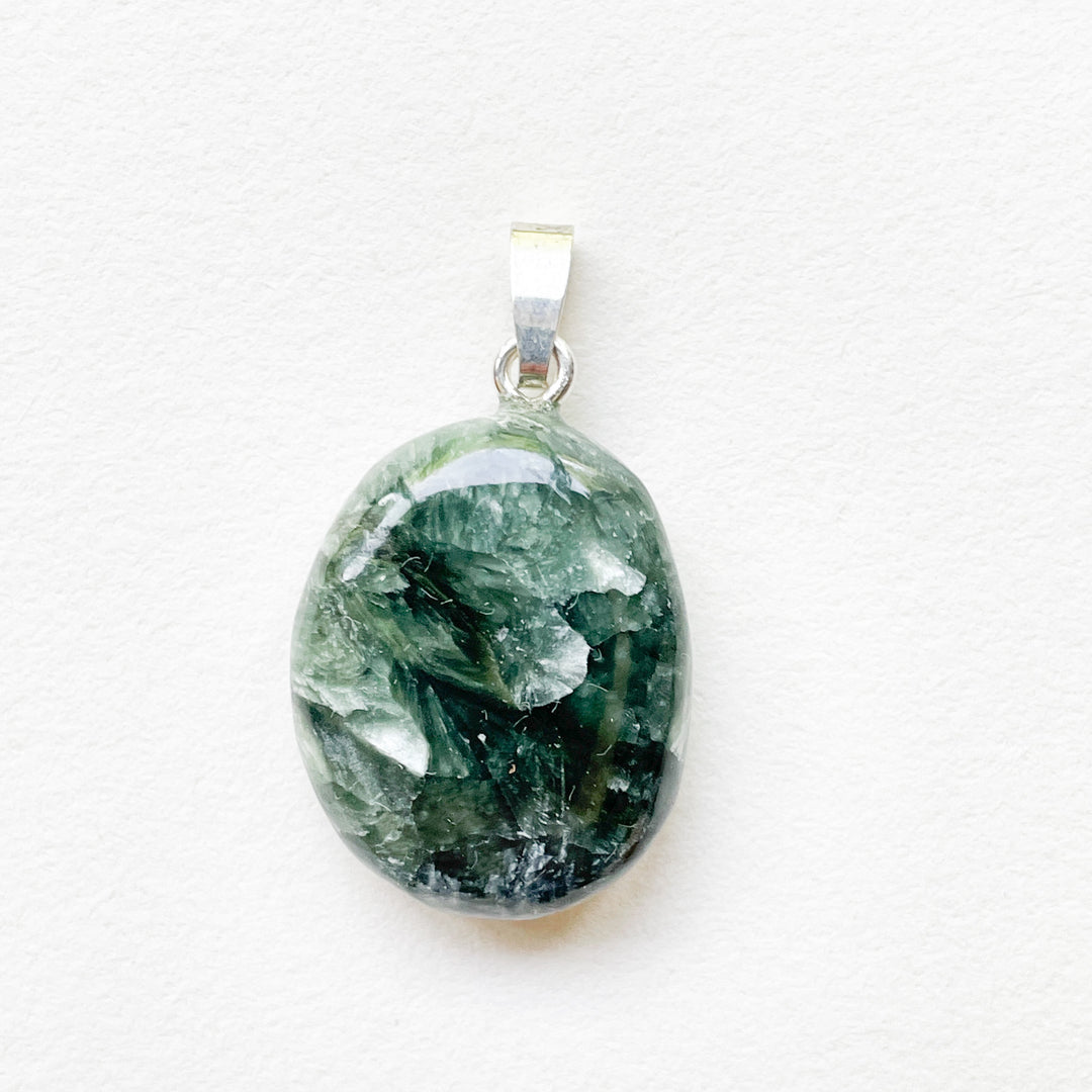 serafiniet groene edelsteen hanger 925 sterling zilver sieraden