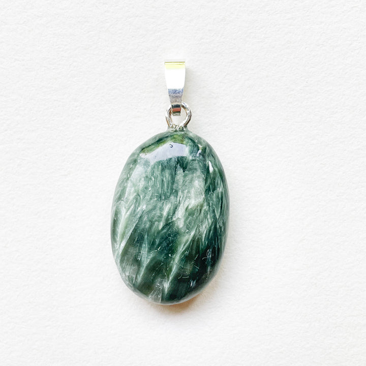 serafiniet groene edelsteen hanger 925 sterling zilver sieraden