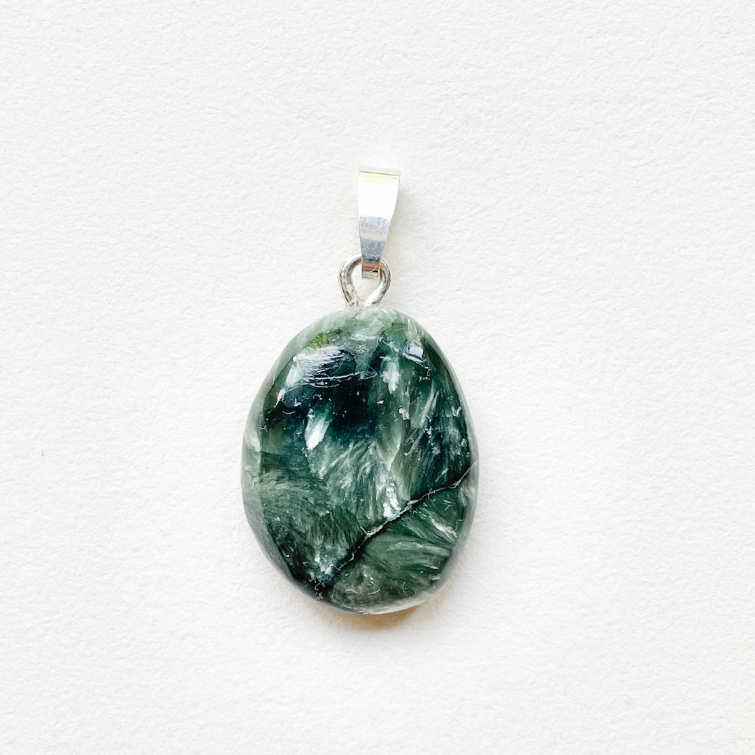 serafiniet groene edelsteen hanger 925 sterling zilver sieraden
