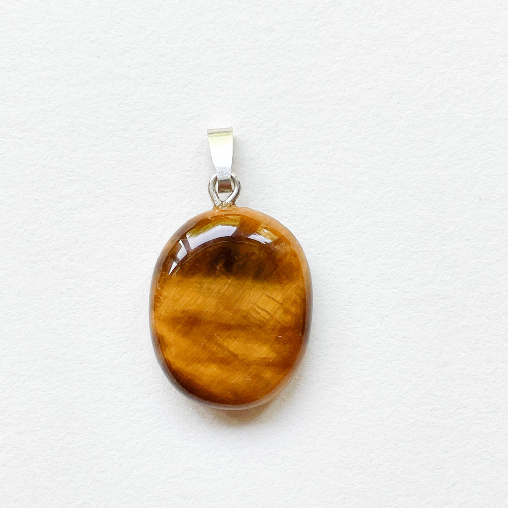 tijgeroog bruine premium hanger 925 sterling zilver edelstenen mineralen edelsteenhanger sieraden juwelen