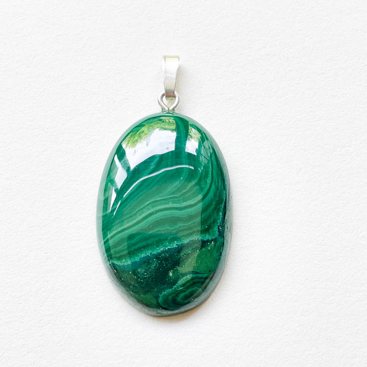 malachiet groene edelsteen hanger 925 sterling zilver edelstenen sieraden juwelen