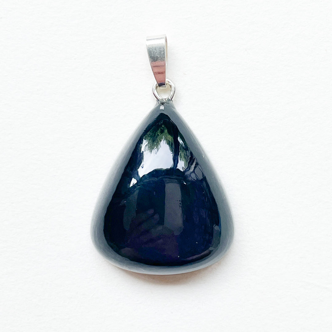 obsidiaan regenboog premium hanger 925 sterling zilver edelsteen