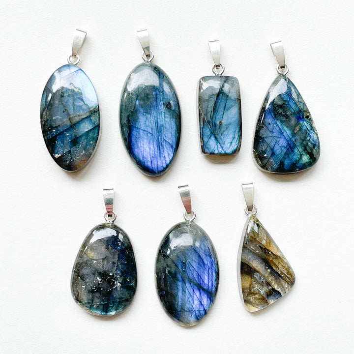 labradoriet blauwe hanger 925 sterling zilver edelsteen